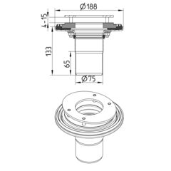 Line drawing of a penetration from the series Penetration-no welding.