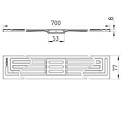 Line drawing of a channel from the series Shower channel-No membrane.