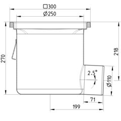 Line Drawing - Drain-No membrane-300