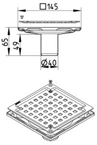 Line Drawing - Drain-No membrane-145