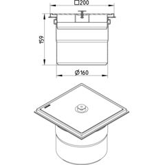 Line Drawing - Rodding eye-No membrane-200