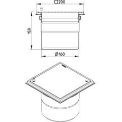 Line Drawing - Rodding eye-No membrane-200