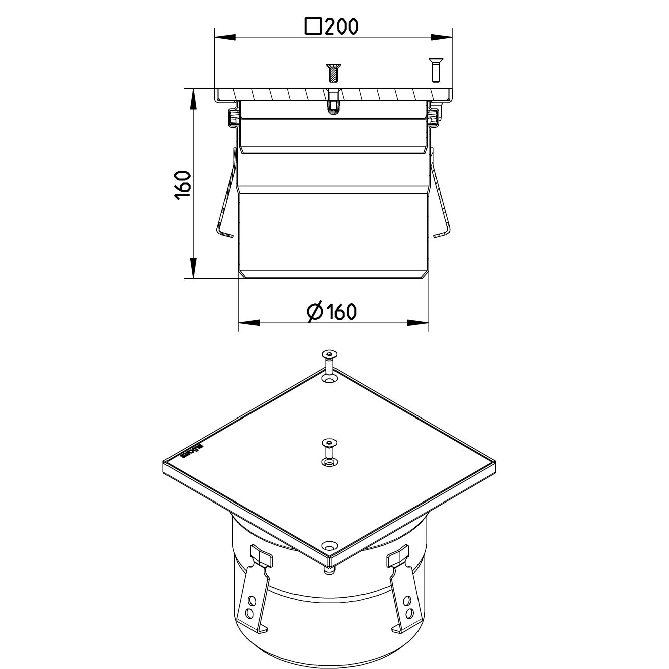 Line Drawing - Rodding eye-No membrane-200