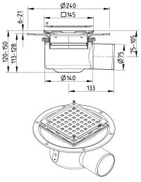 Line Drawing - Drain-Liquid membrane-145