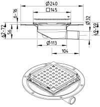 Line Drawing - Drain-Liquid membrane-145