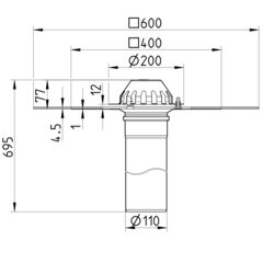 Line Drawing - Drain for gravity-bitumen collar