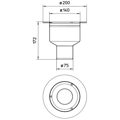 Line Drawing - Marine-lower part-welding flange-steel