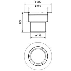 Line Drawing - Marine-lower part-welding flange-steel