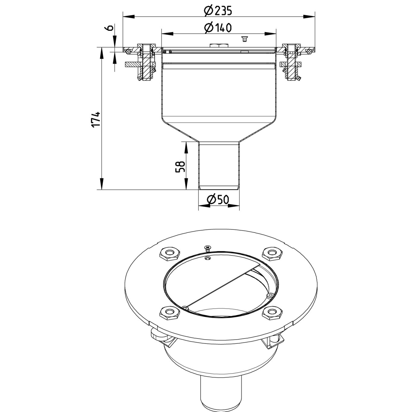 Line Drawing - Marine-lower part-no welding