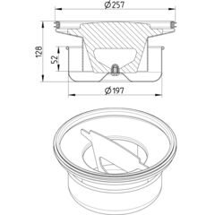 Line Drawing - Water trap-250