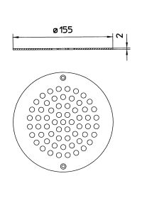 Line Drawing - Grating-Upper part-180