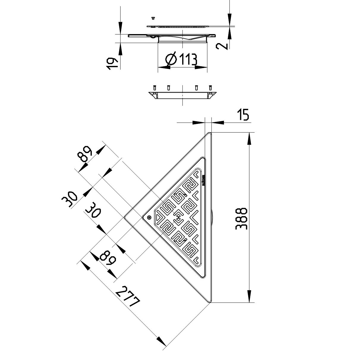 Line Drawing - MULTI top-Triangular