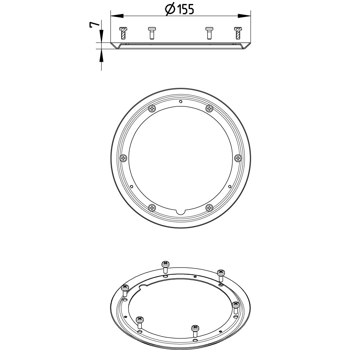 Line Drawing - Marine -Vinyl drains accessories