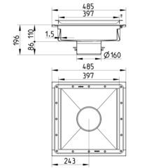 Line Drawing - Kitchen channel-Vinyl