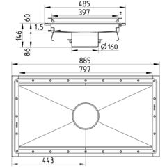 Line Drawing - Kitchen channel-Vinyl