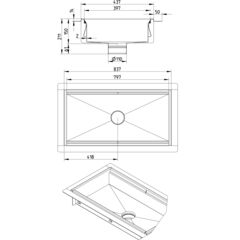 Line Drawing - Kitchen channel-Liquid membrane