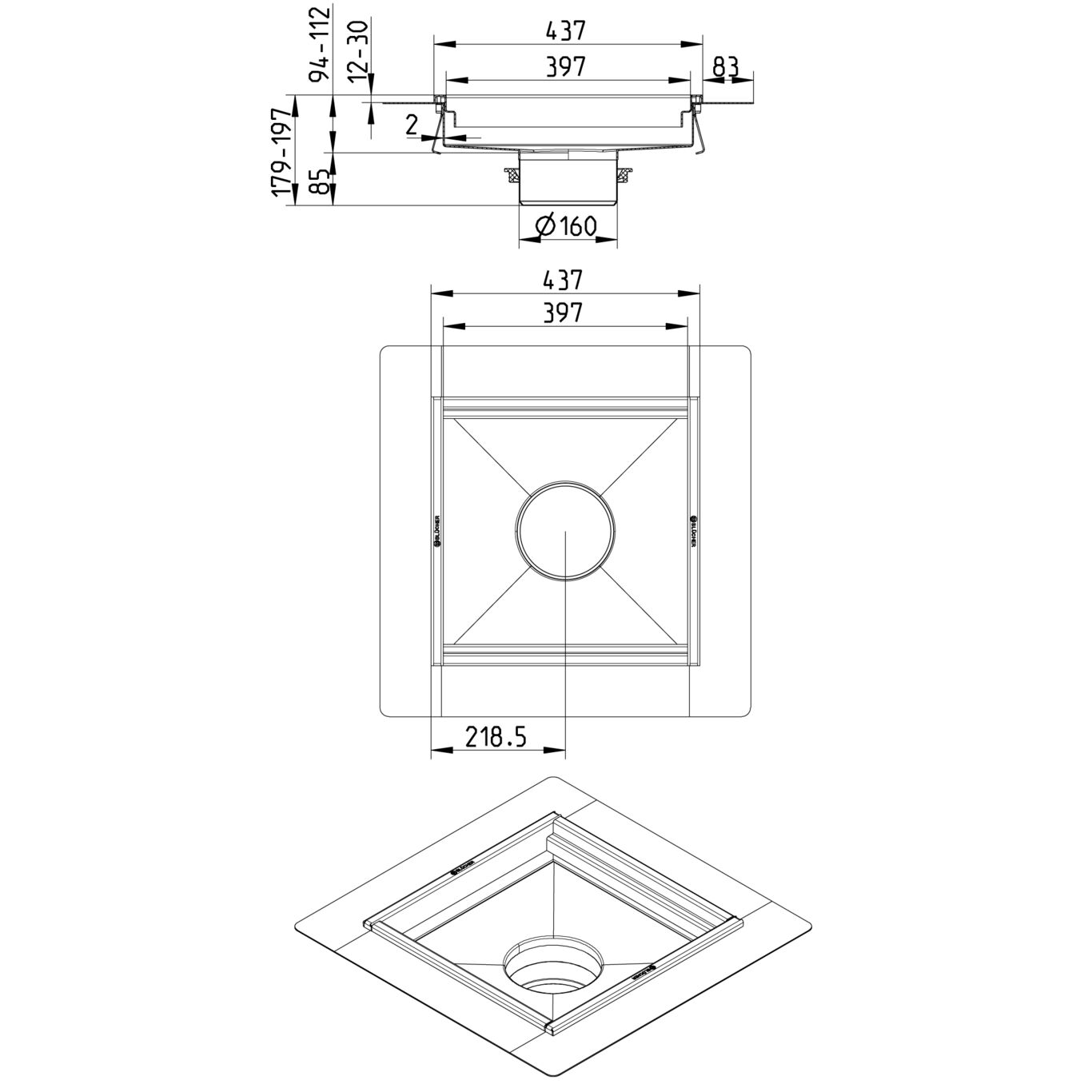 Line Drawing - Kitchen channel-Liquid membrane