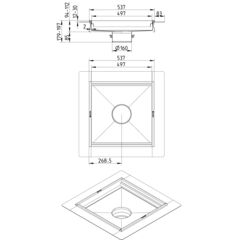 Line Drawing - Kitchen channel-Liquid membrane