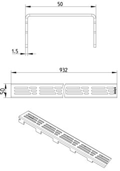 Line Drawing - Grating-WaterLine channel