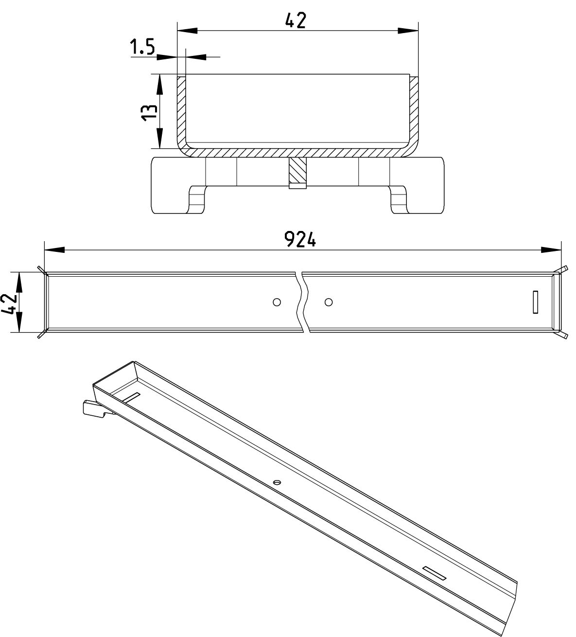 Line Drawing - Grating-WaterLine channel