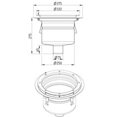 Line Drawing - Drain-Vinyl-332