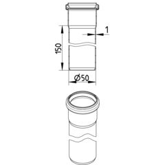 Line Drawing - Straight pipe