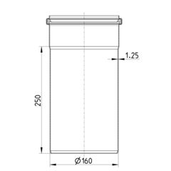 Line Drawing - Straight pipe