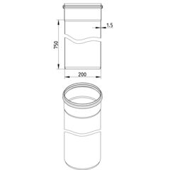 Line Drawing - Straight pipe