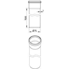 Line Drawing - Straight pipe