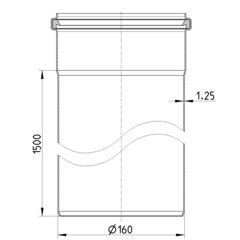 Line Drawing - Straight pipe