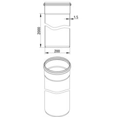 Line Drawing - Straight pipe