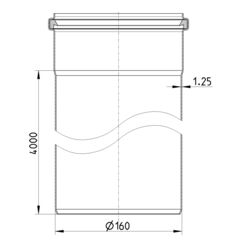 Line Drawing - Straight pipe