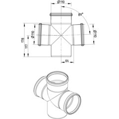 Line Drawing - Double branch-89-180