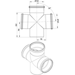 Line Drawing - Double branch-89-180