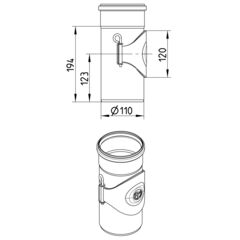 Line Drawing - Straight pipe-access