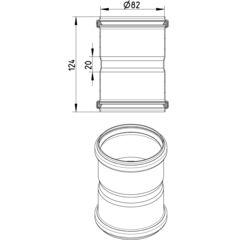 Line Drawing - Double coupling