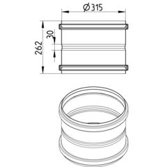 Line Drawing - Double coupling