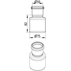 Line Drawing - Increaser-concentric