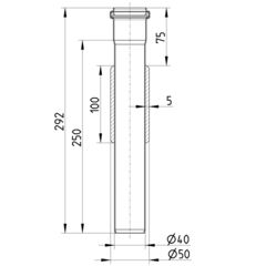 Line Drawing - Penetration-welding sleeve-steel