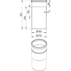 Line Drawing - Penetration-welding sleeve-steel