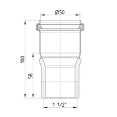 Line Drawing - Adaptor-mail