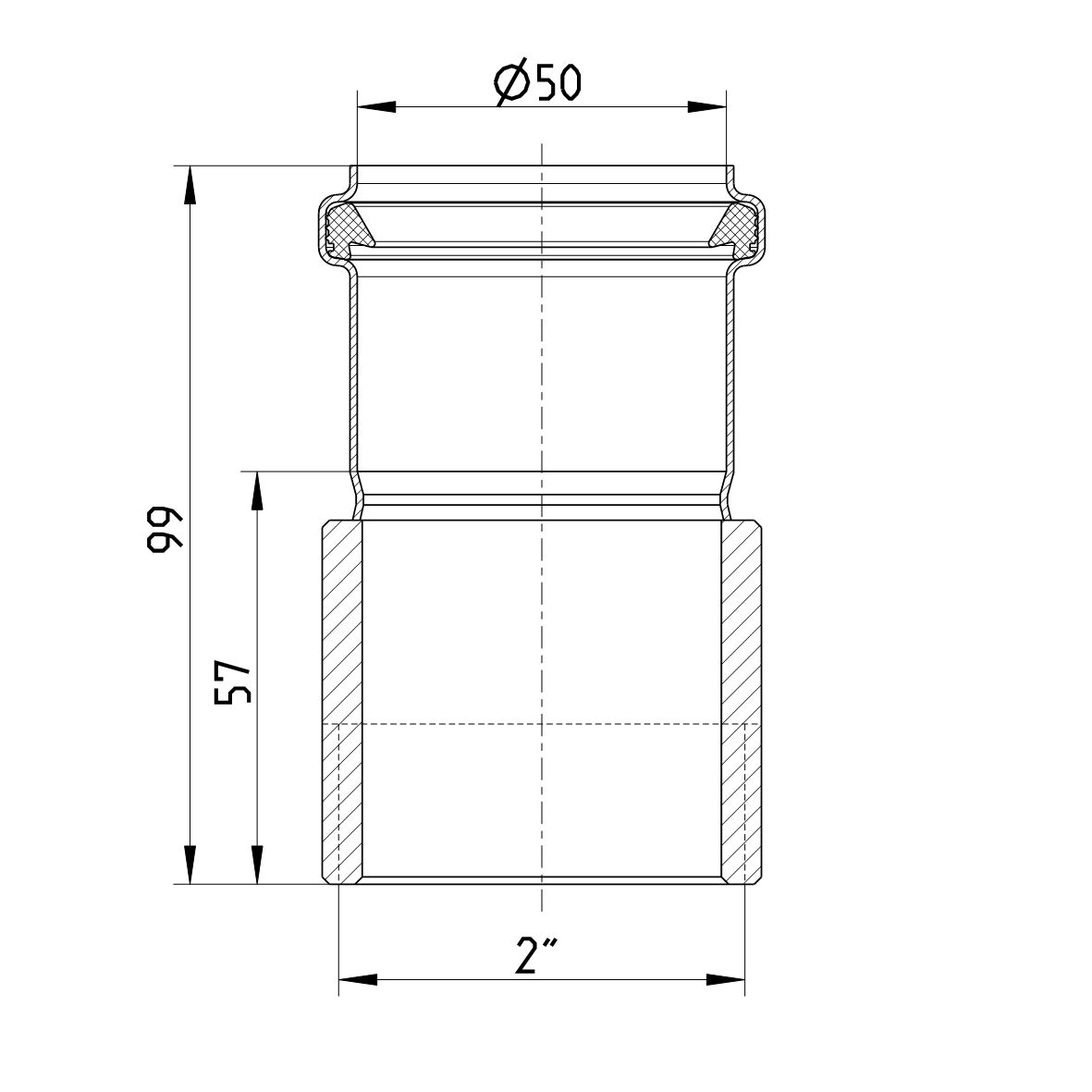 Line Drawing - Adaptor-mail