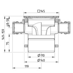 Line drawing of an upper part from the series Marine-upper part-145.