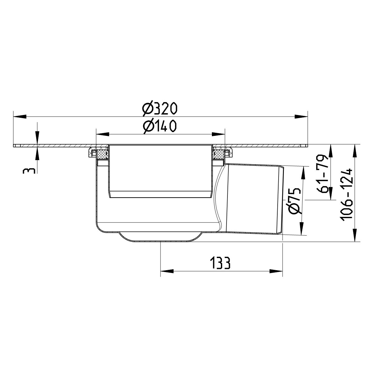 Line drawing of a lower part from the series Lower part-110.