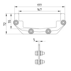 Line drawing of a channel from the series Channel-No membrane.