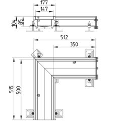 Line drawing of a channel from the series Channel-No membrane.