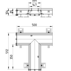 Line drawing of a channel from the series Channel-No membrane.