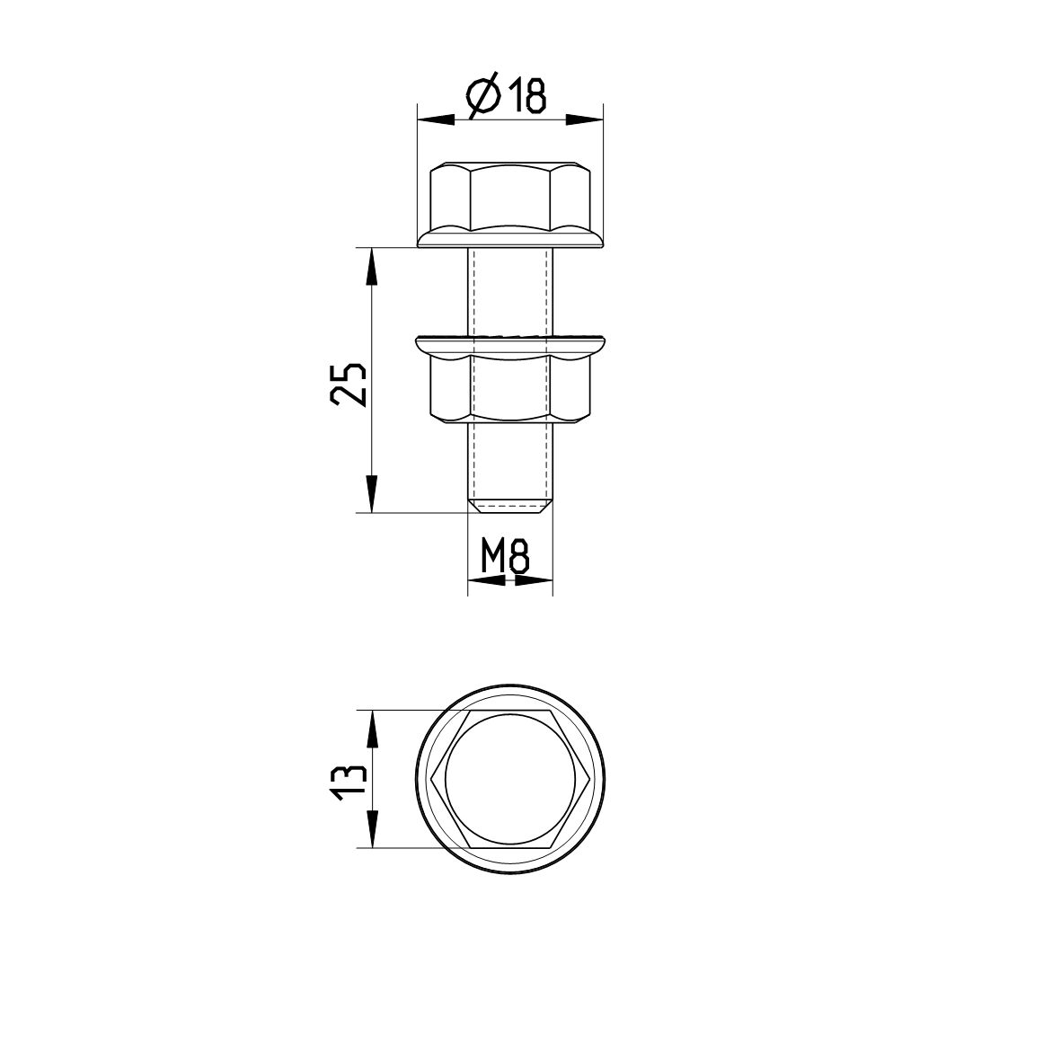 Line drawing of an other product from the series Spare parts-drain.